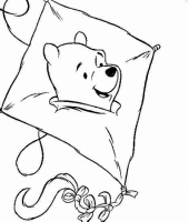 A coloring page of winnie the pooh